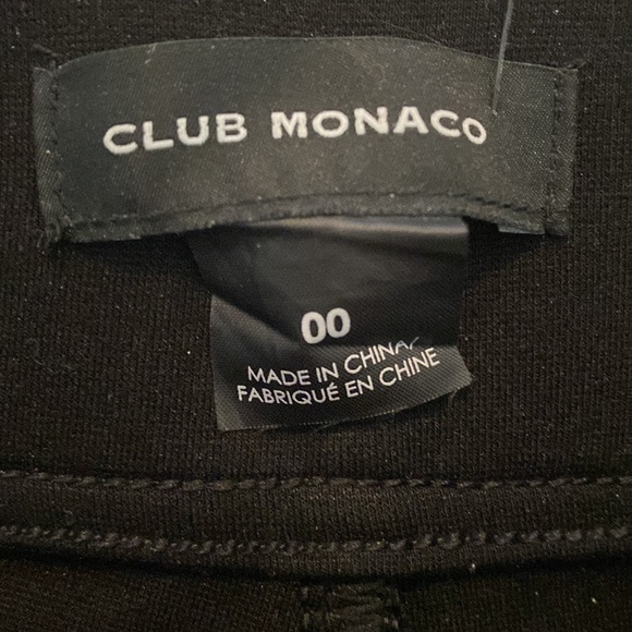 BNWT Club Monaco leather leggings size 00 - Picture 3 of 6